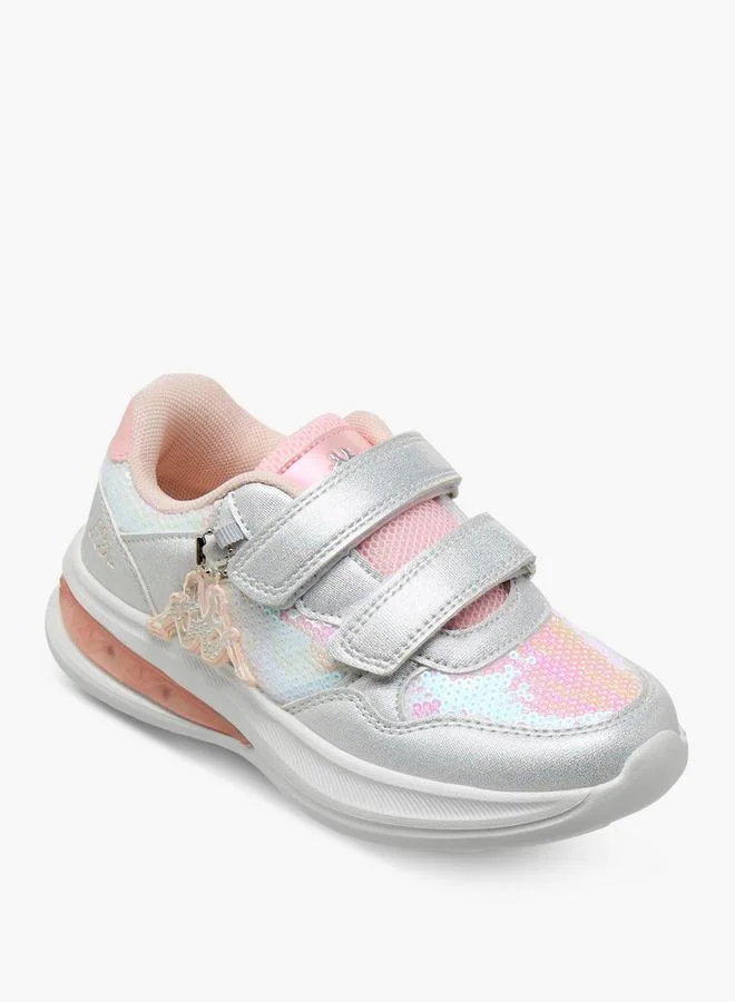 Kappa Sports Shoes With Hook & Loop Closure, Light-Up Pattern